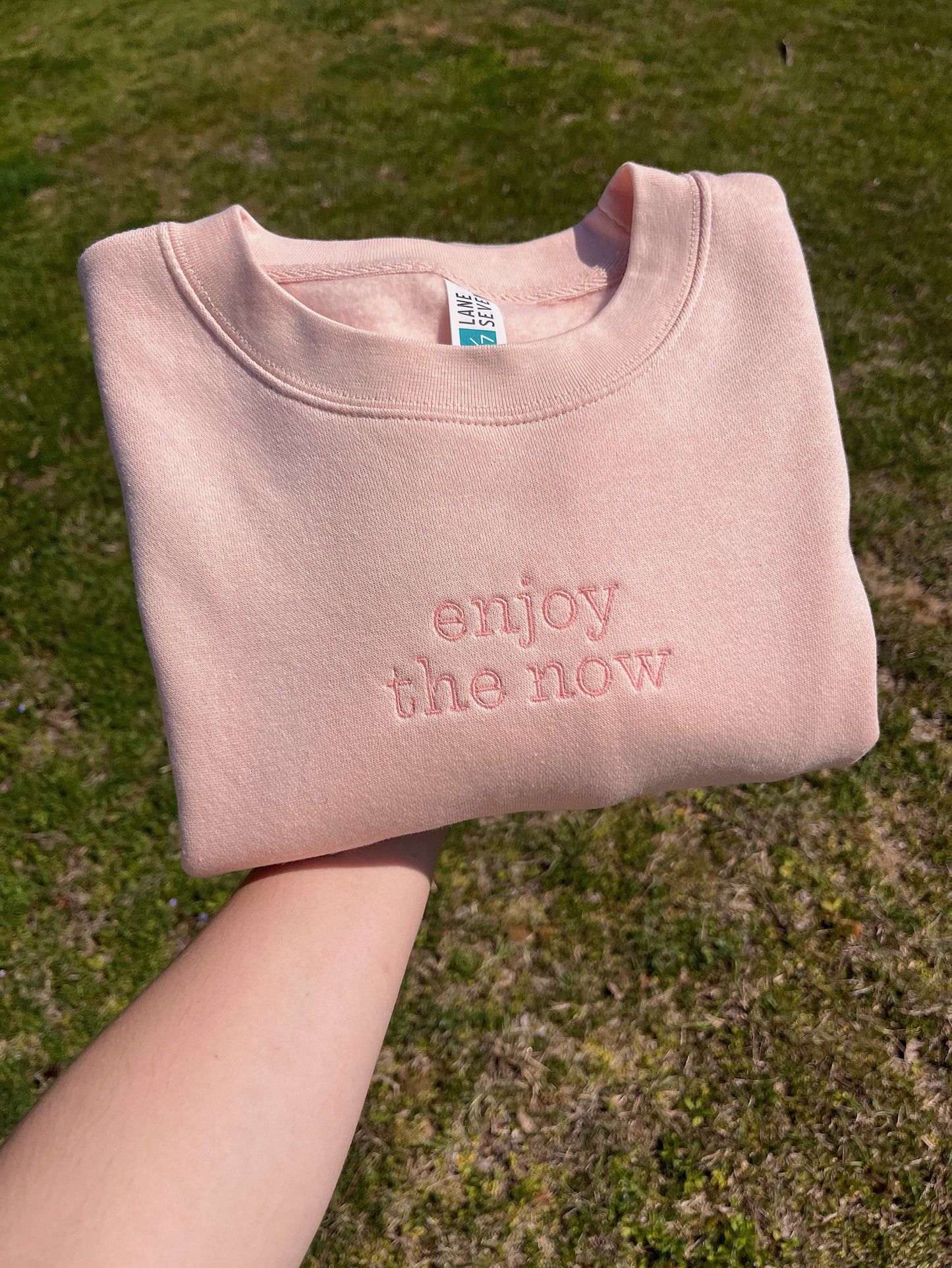 Blush Unisex Enjoy the Now Crew